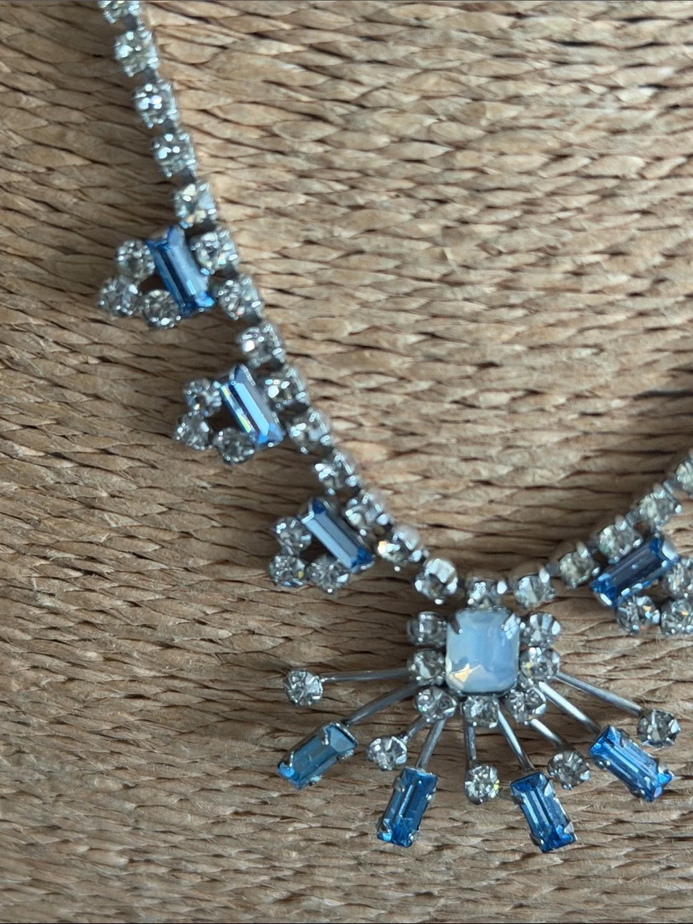 Vintage sparkling blue